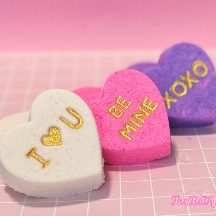 The Bath Lab - Wholesale Bath Bomb/Fizz - Conversation Heart Bath Bomb Set