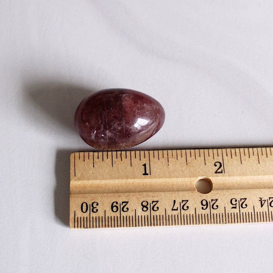 Pebble House - Wholesale Spiritual Stone/Crystal - Strawberry Quartz Mini Egg (Crystals & Stones)3