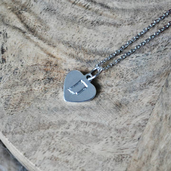 Indiana stamped necklace for wholesale by French Envy Jewelry