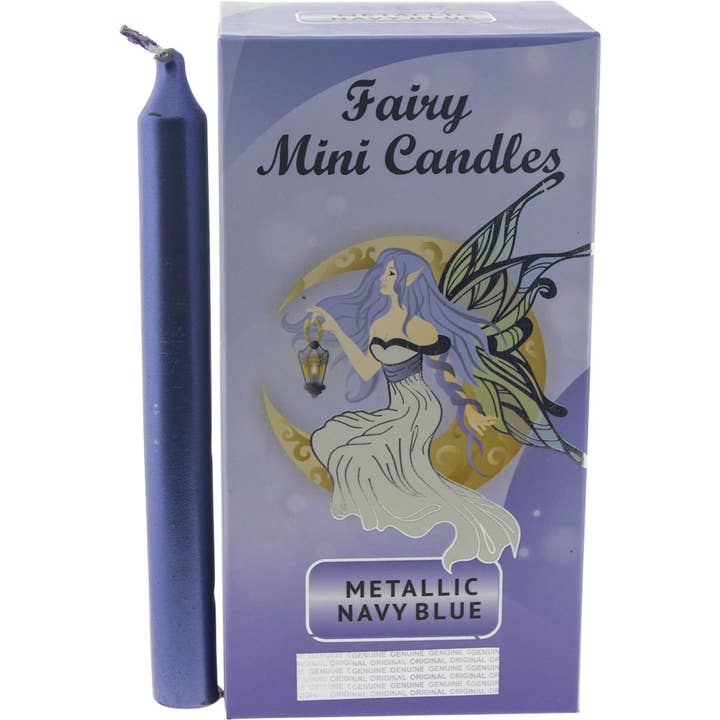 Harmonia Mini Ritual Candles Metallic Blue (Pack of 20) for wholesale by Kheops International