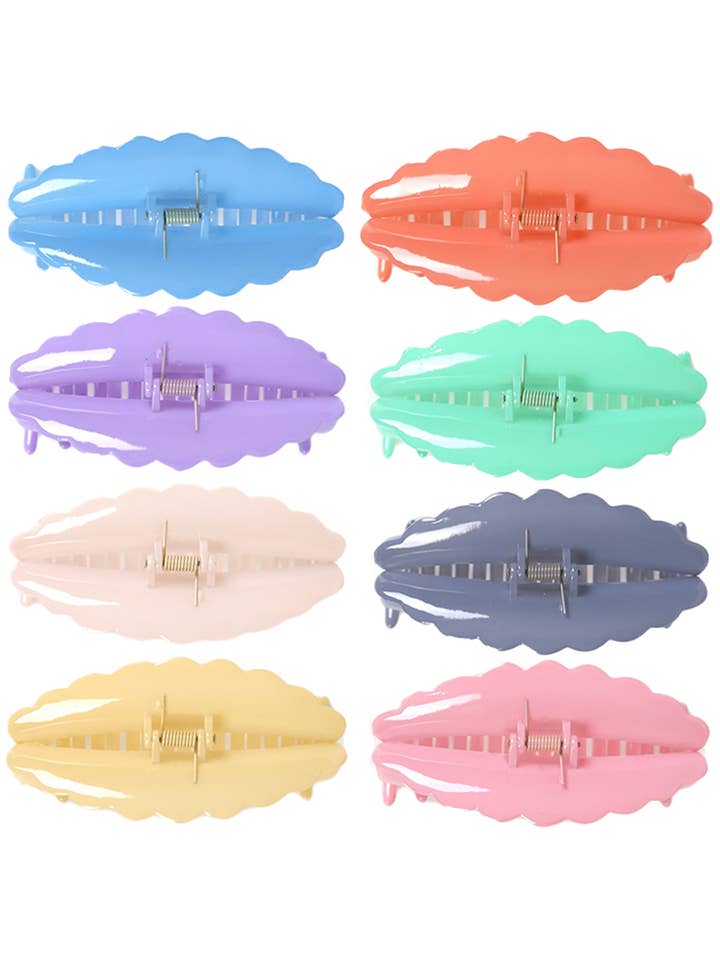 Large Butterfly Shell Glossy Pastel Y2K Fashion Hair Claw for wholesale by Cap Zone