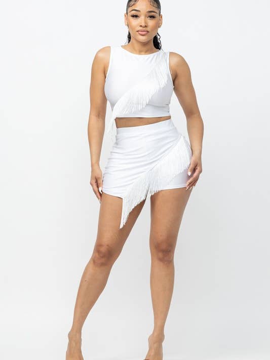 Top And Shorts Set W Fringe for wholesale by Belita Collection