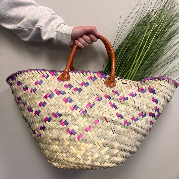 Gitzell FairTrade – Großhandel Wäschekorb – Tragetasche, Palme//Kikapu