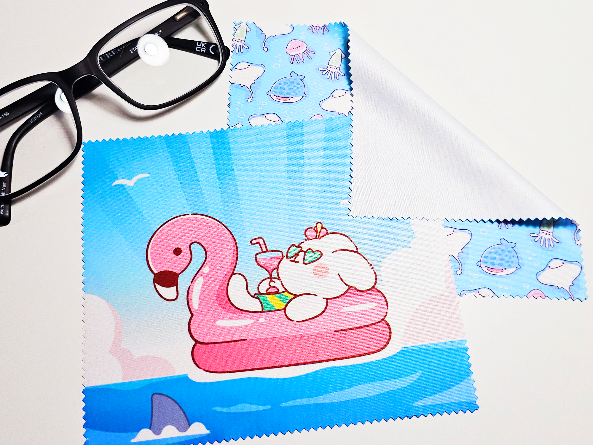 FunUsual Suspects - Wholesale Cleaning Cloth - Beach Day Screen Cleaning Cloth Set2