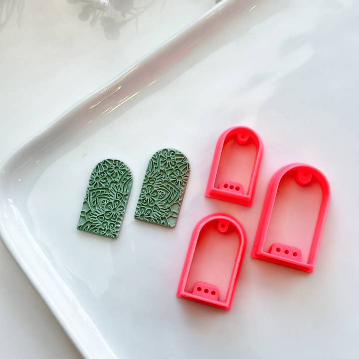 Tera Clay - Wholesale Craft Tool - Tall Arch with Drill Guides Polymer Clay Cutter2