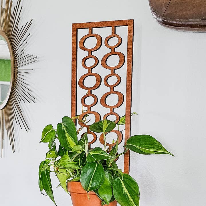 Indoor Houseplant Trellis - MCM Bubble (Wood) for wholesale by Leaf & Node