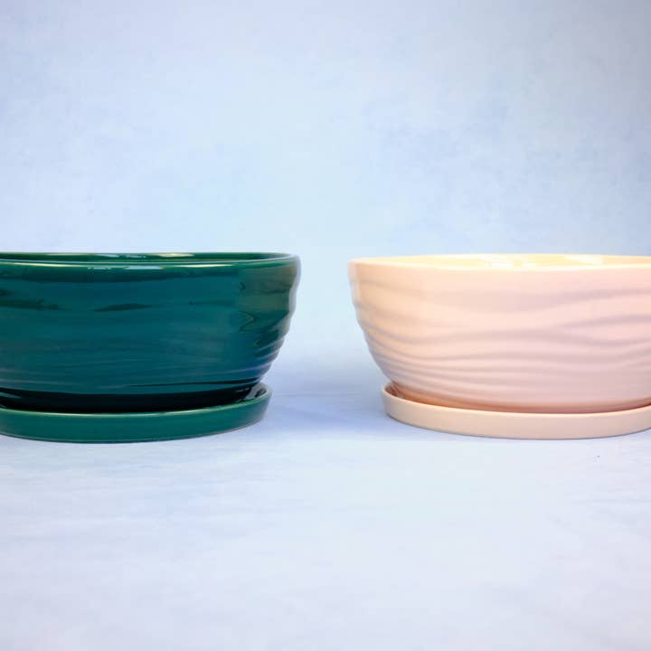 The Green Vibe - Wholesale Plant Pot - Large round pot with saucer | Bonsai and arrangements1