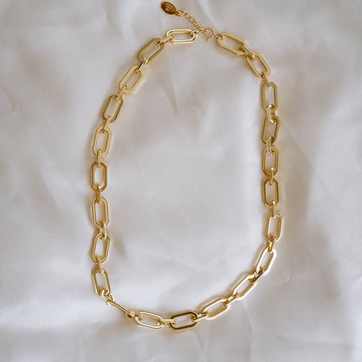 Parker Chunky Chain Choker for wholesale by Wander + Lust Jewelry