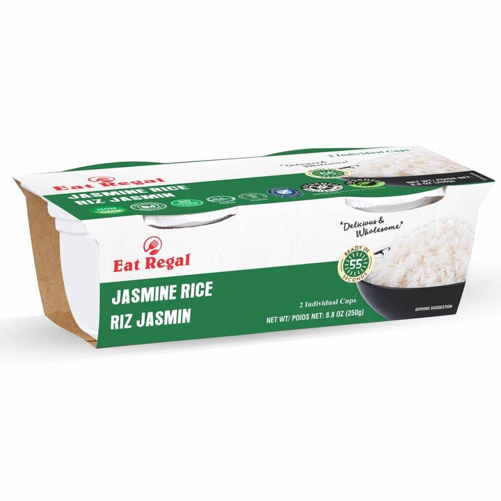 Eat Regal Jasmine Rice Cups, 8.8 Ounce for wholesale by Regal Kitchen Foods