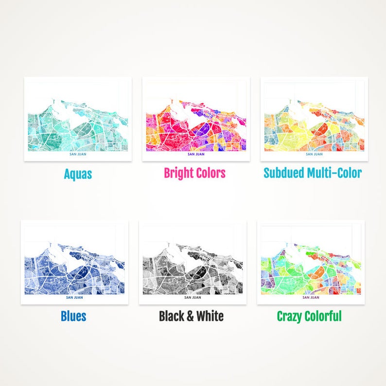 Juanita's Adventures - Wholesale Art Print - Juanitas San Juan Map Print1