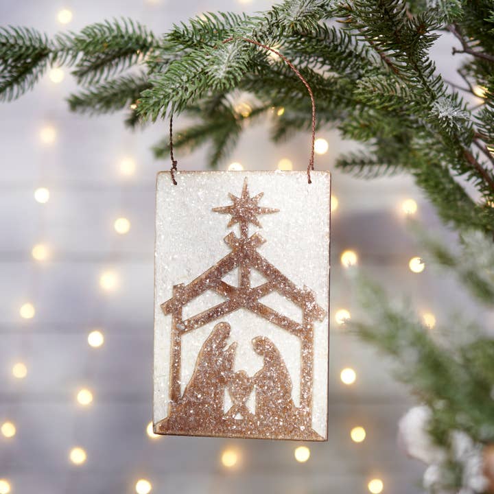 Primitives by Kathy - Wholesale Ornament - Holy Night Nativity Ornament2