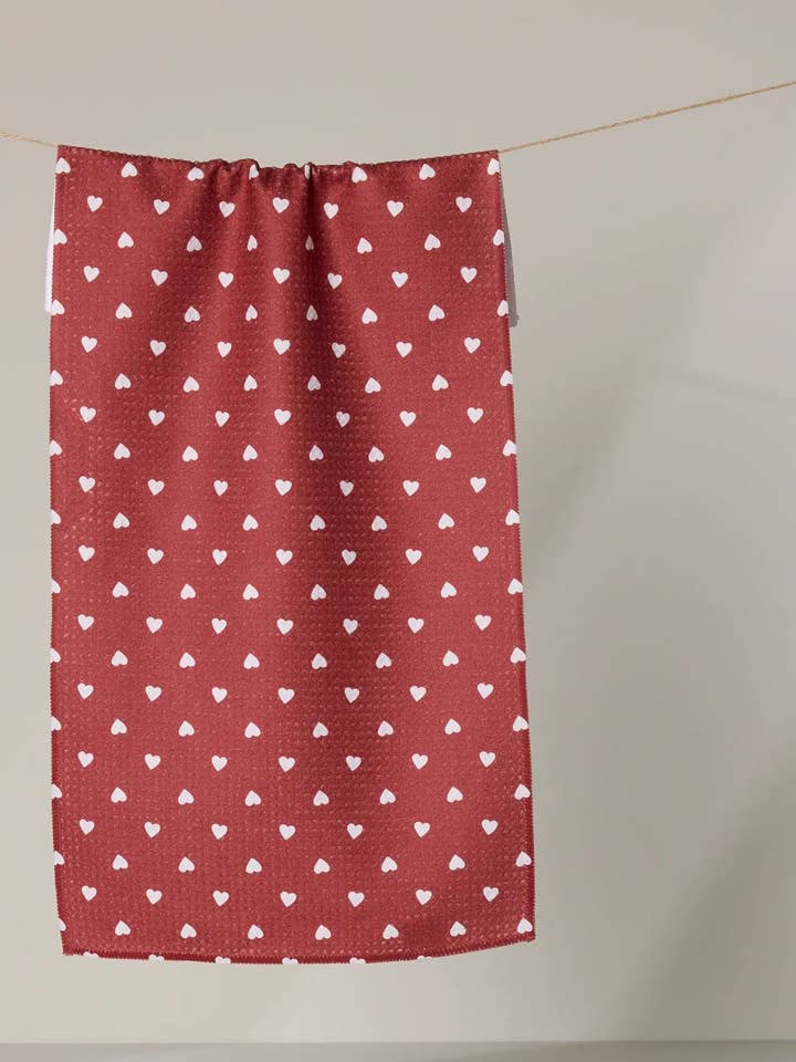 Mini Heart Bar Towel for wholesale by Geometry
