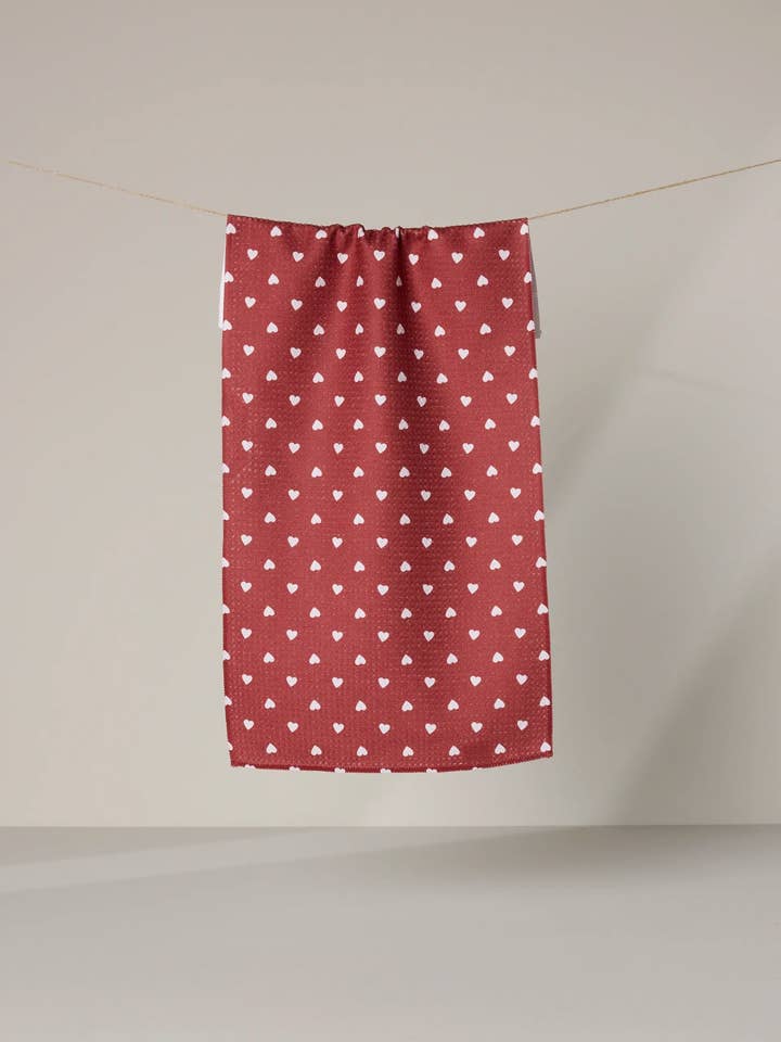 Mini Heart Bar Towel for wholesale by Geometry