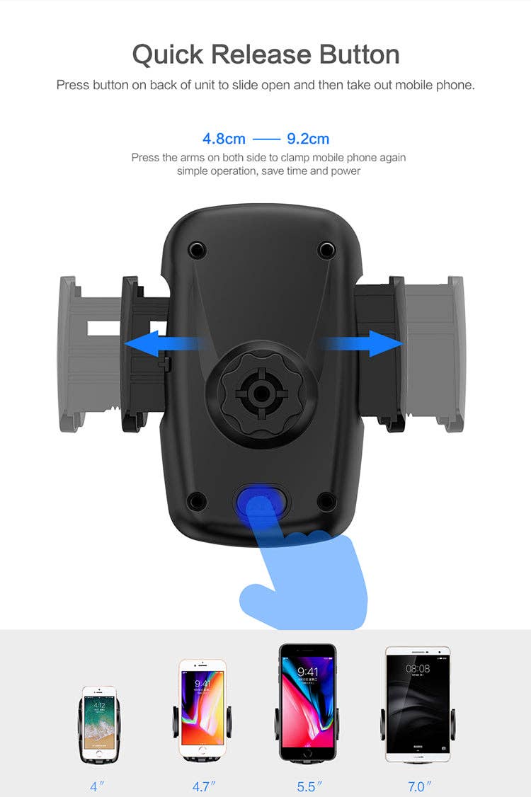 Black Universal Air-Vent Car Mount for Smartphones for wholesale on Faire12