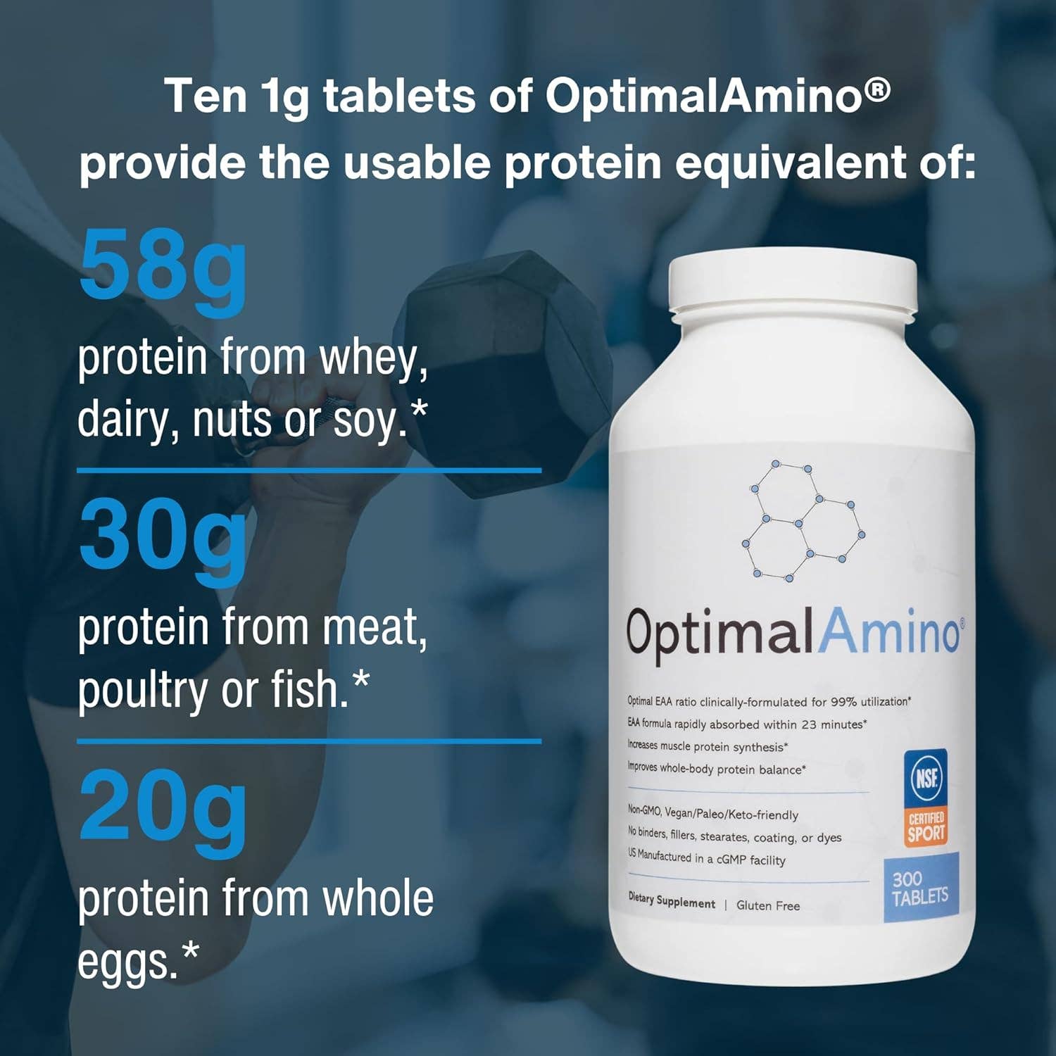 OptimalAmino - Wholesale Oral Supplement/Vitamin - OptimalAmino® - 300 Tablets4