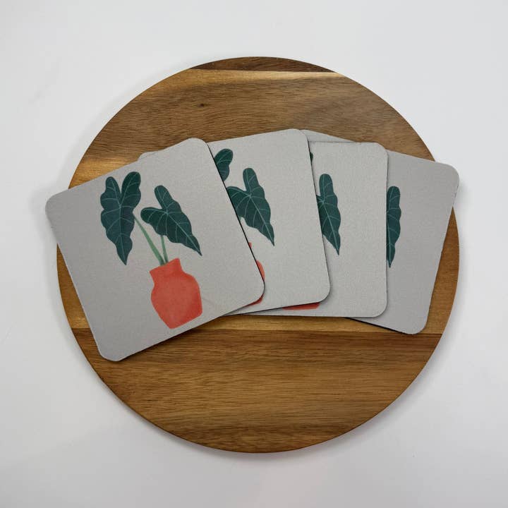 Alocasia Coaster for wholesale by Mud & Honey