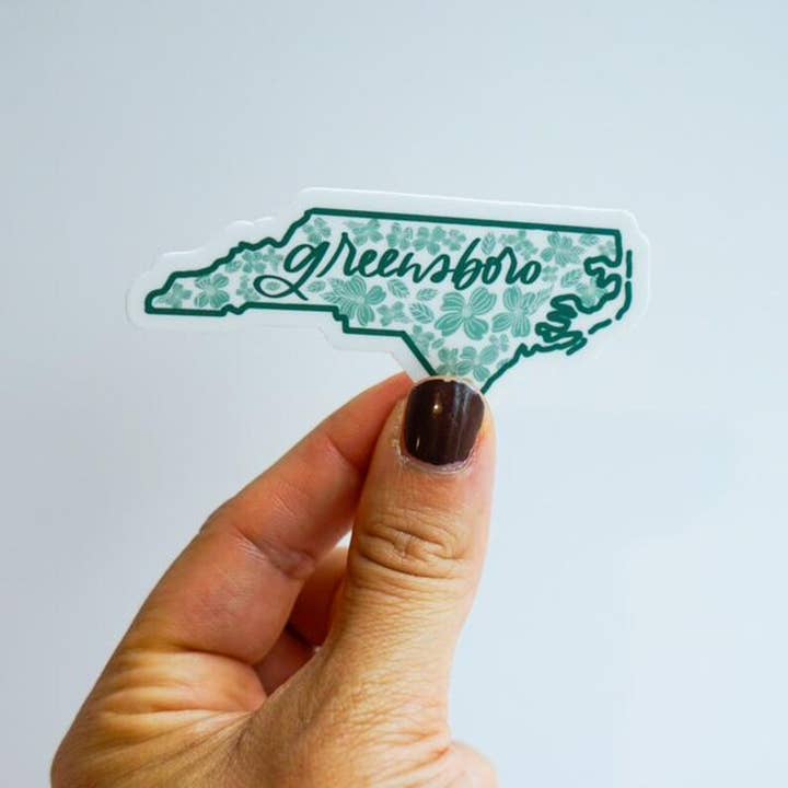 Greensboro NC Sticker : hometown series, NC stickers for wholesale by Amber Taylor Creative