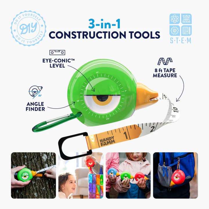 Handy Famm - Wholesale Measuring Tape - 3-in-1 STEM Tape Measure / Construction Tool - Bird - "Yaya"1