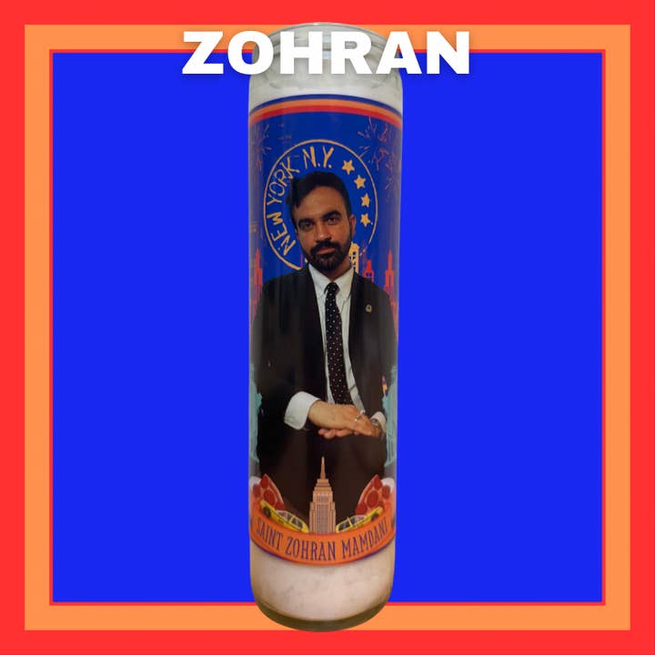 Luminary Zohran Mamdani Prayer Altar Candle for wholesale by The Luminary and Co.