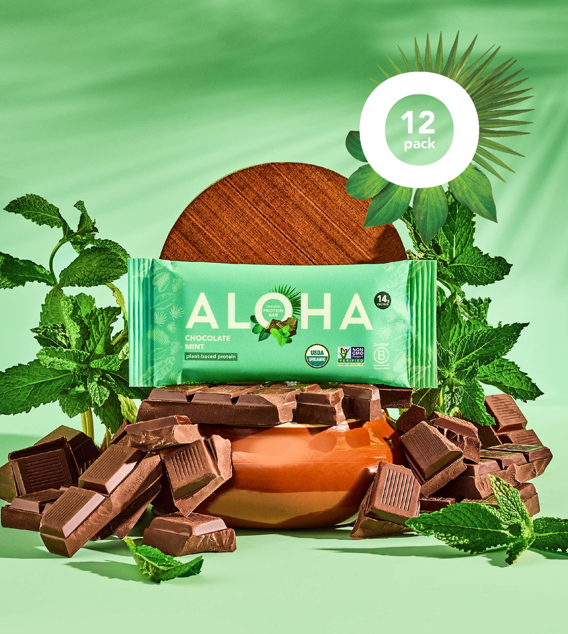 Aloha - Wholesale Snack Bar - Chocolate Mint Protein Bar1