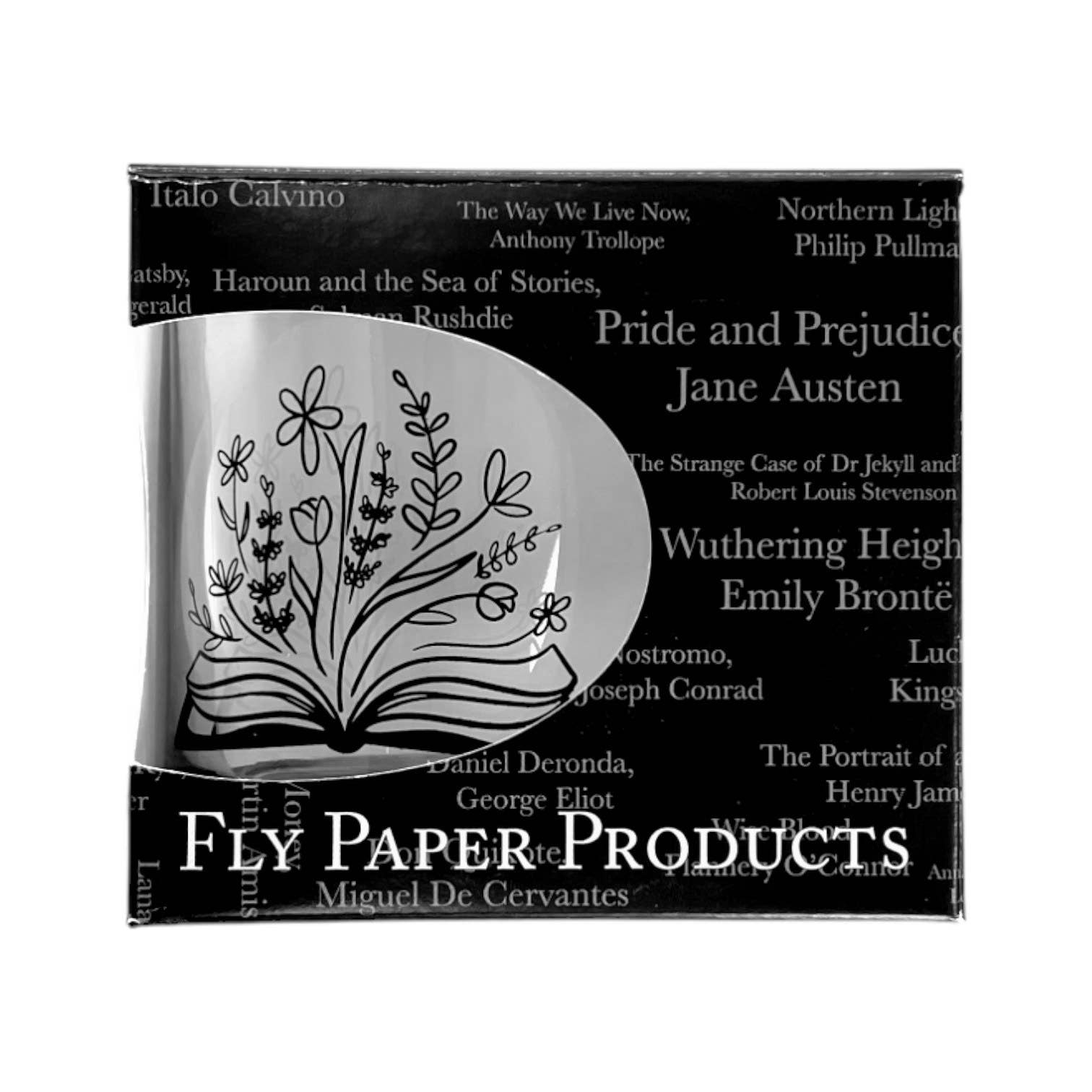 Fly Paper Products - Wholesale Coffee Mug - Botanical Library 13oz Glass Tea Coffee Mug Artist Designed2