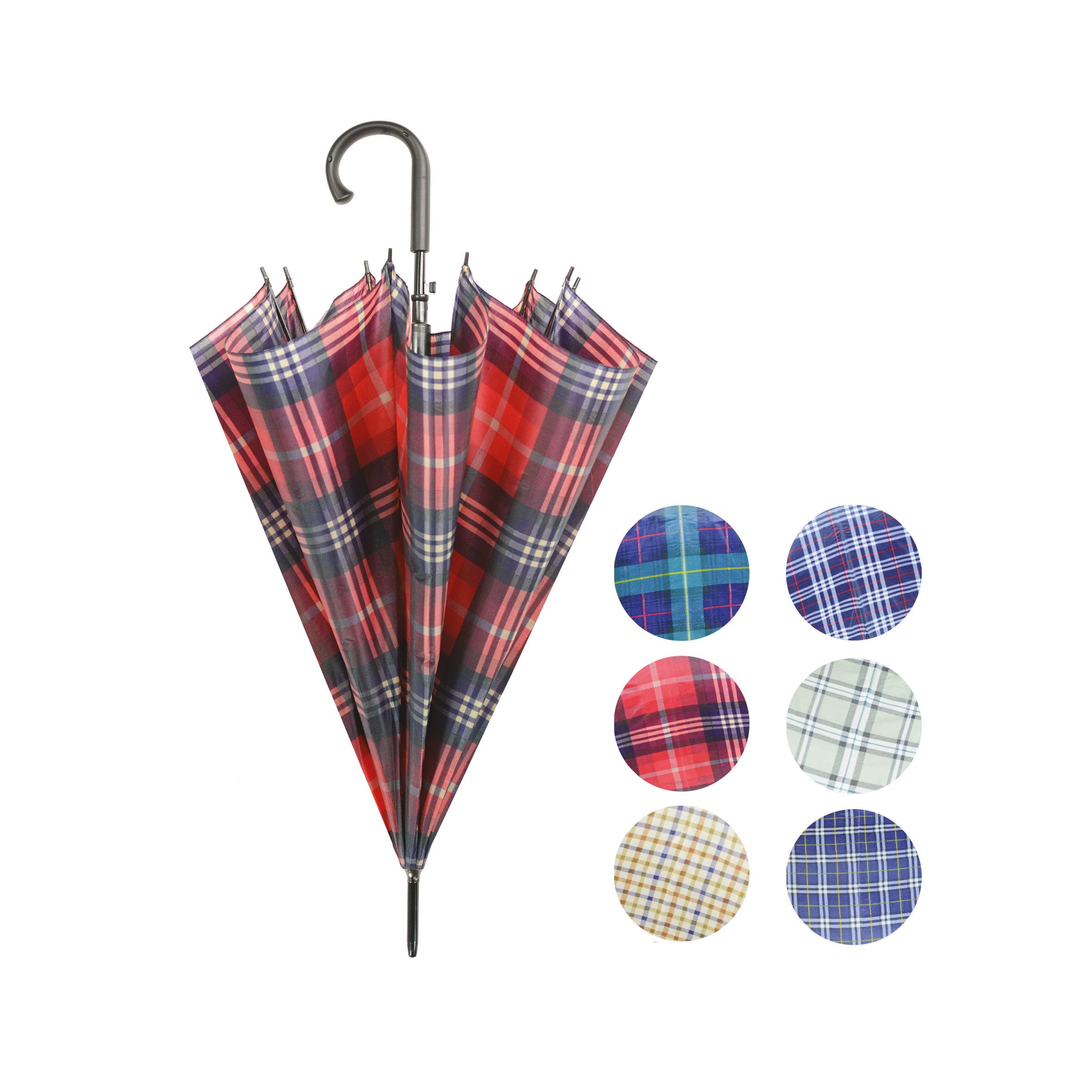 Cuatrogotas – Guarda-chuva – Homem por atacado – Guarda-chuva semi-golf automático com estampa escocesa Cuatrogotas