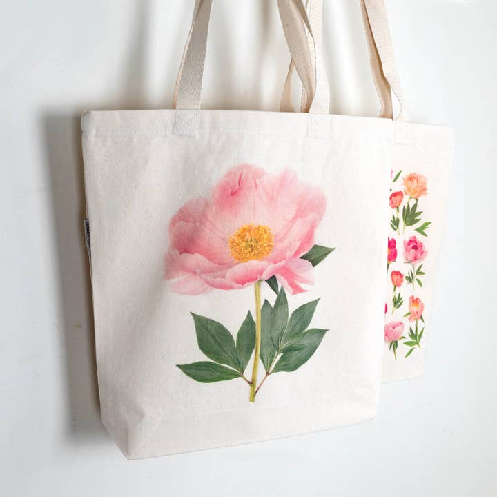 Tote Bag - Peony for wholesale by Bottle Branch