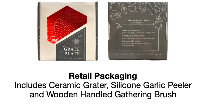 The Grate Plate, Inc. - Wholesale Grater - White 3 Piece Set: Ceramic Grater, Peeler, Brush6