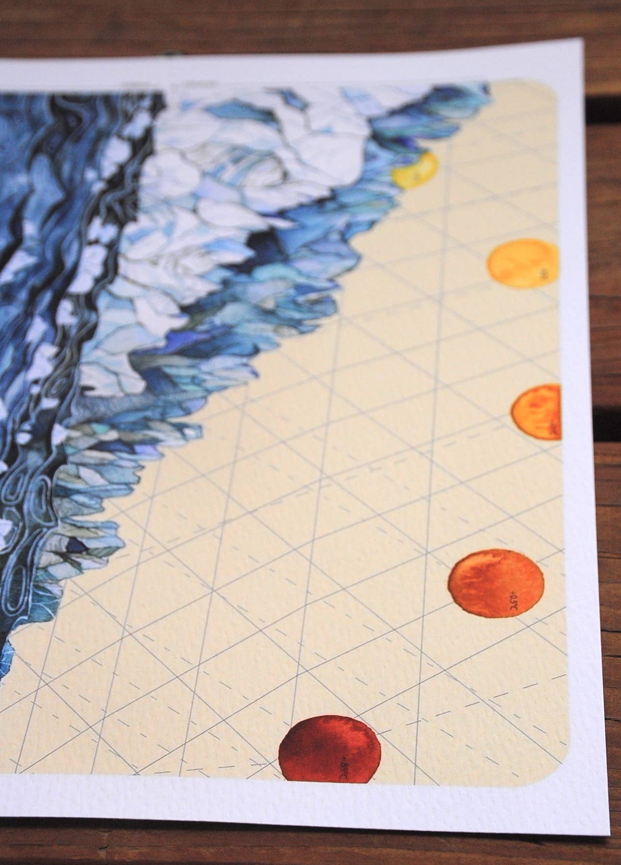 Jill Pelto Art - Wholesale Art Print - Glaciers, Oceans, and Suns Art Print3