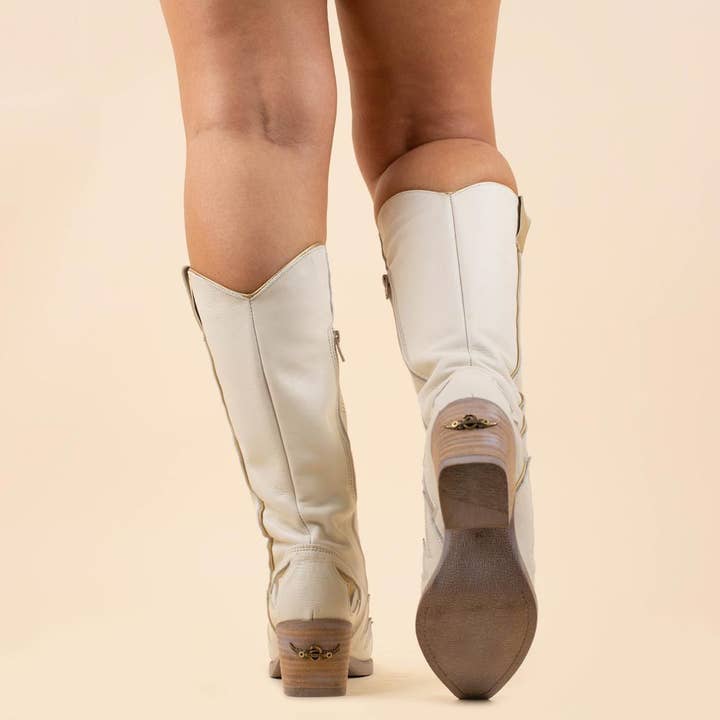 Moonrise – Engroshandel Cowboystøvler - Dame – Nemonic 2382 boho støvler offwhite