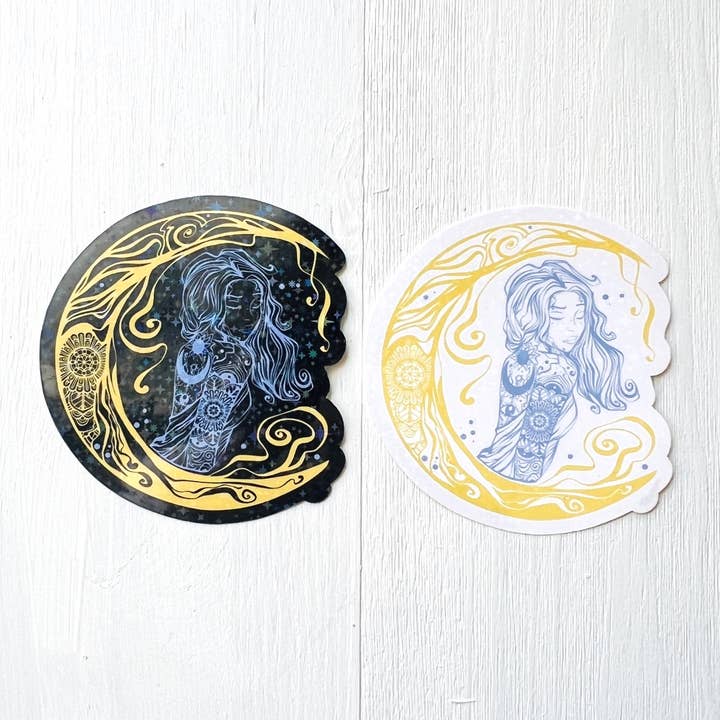 Celestial Goddess In Bloom Sticker for wholesale by 2Bisters