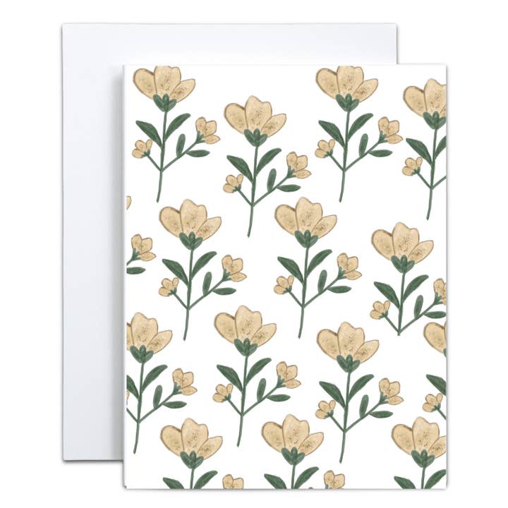 Biglietto di Auguri con Fiori Romantici Gialli per la vendita all'ingrosso da parte di mo.mitt