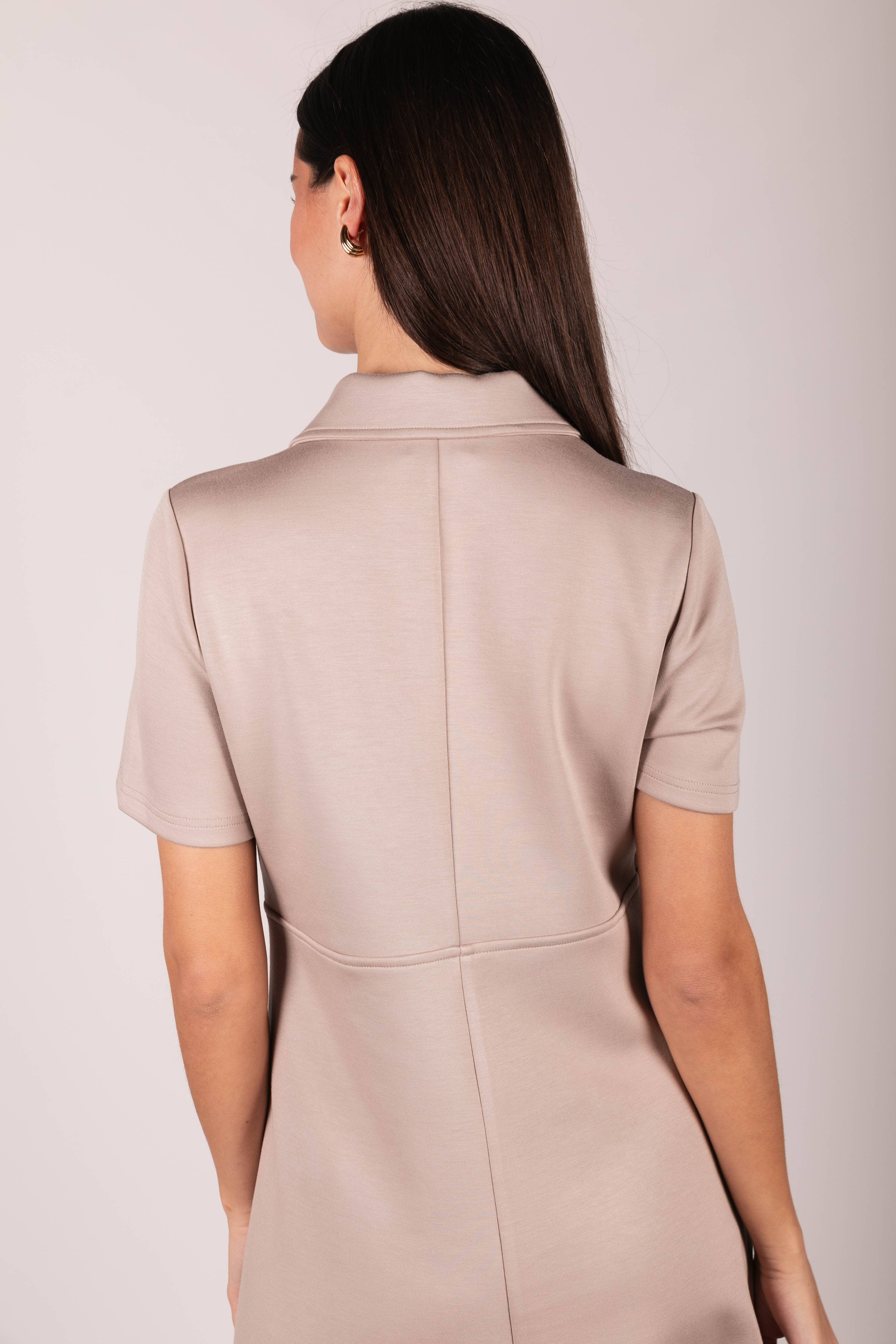 P. CILL - Wholesale Dress - Women's - P. CILL Butter Modal Quarter Zip Short Sleeve Dress25