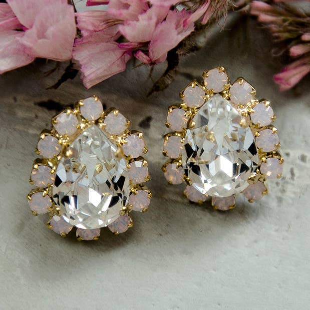 e.b. jewelry studio - Wholesale Dangle Earrings - Vintage Gold Lucia Swarovski Crystal Earrings1