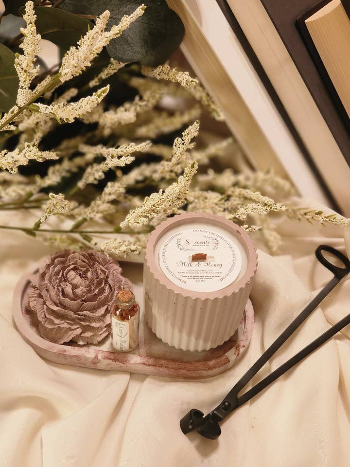 Concrete Candles 5.5oz for wholesale by S•scents Handmade Home and Body