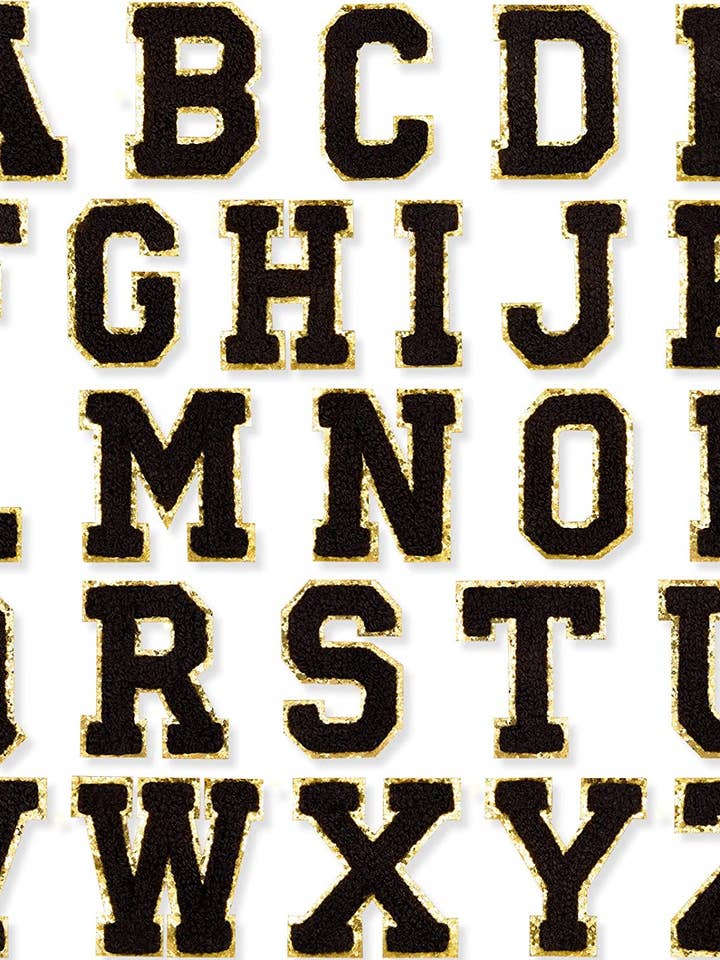 Self Adhesive Chenille Letters Patches for wholesale by Threaded Pear