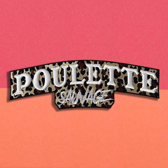 Grand patch brodé 3D « Poulette Sauvage» pour la vente par Poulettes Sisters