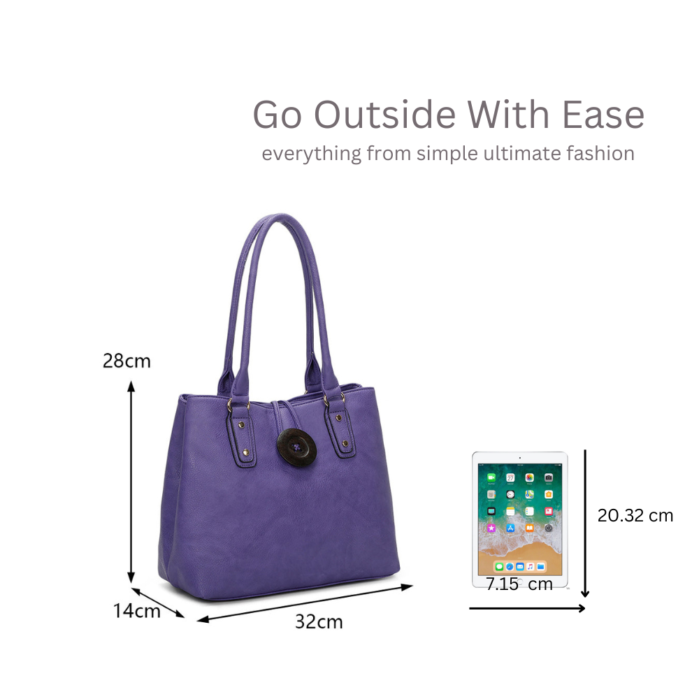 Ellas Trading – Engroshandel Tote bag - Dame – Træknapdesign Rommy Dobbelt Rum Tote Taske8