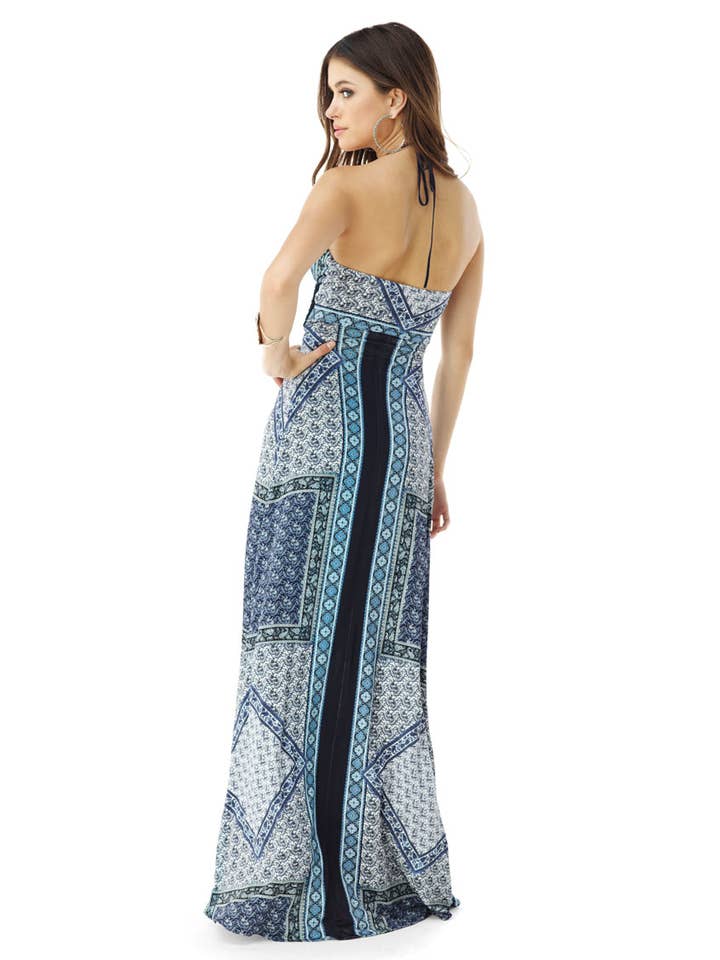 Truidy
Blue Printed Maxi Dress for wholesale on Faire