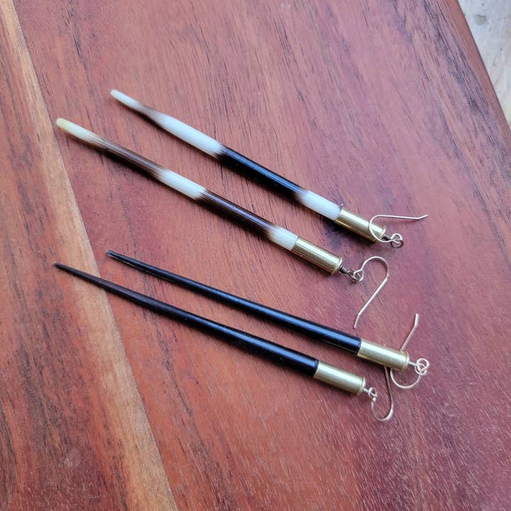 Gem Lounge Jewelry - Wholesale Dangle Earrings - Yellowstone Quill Bullet Earrings3