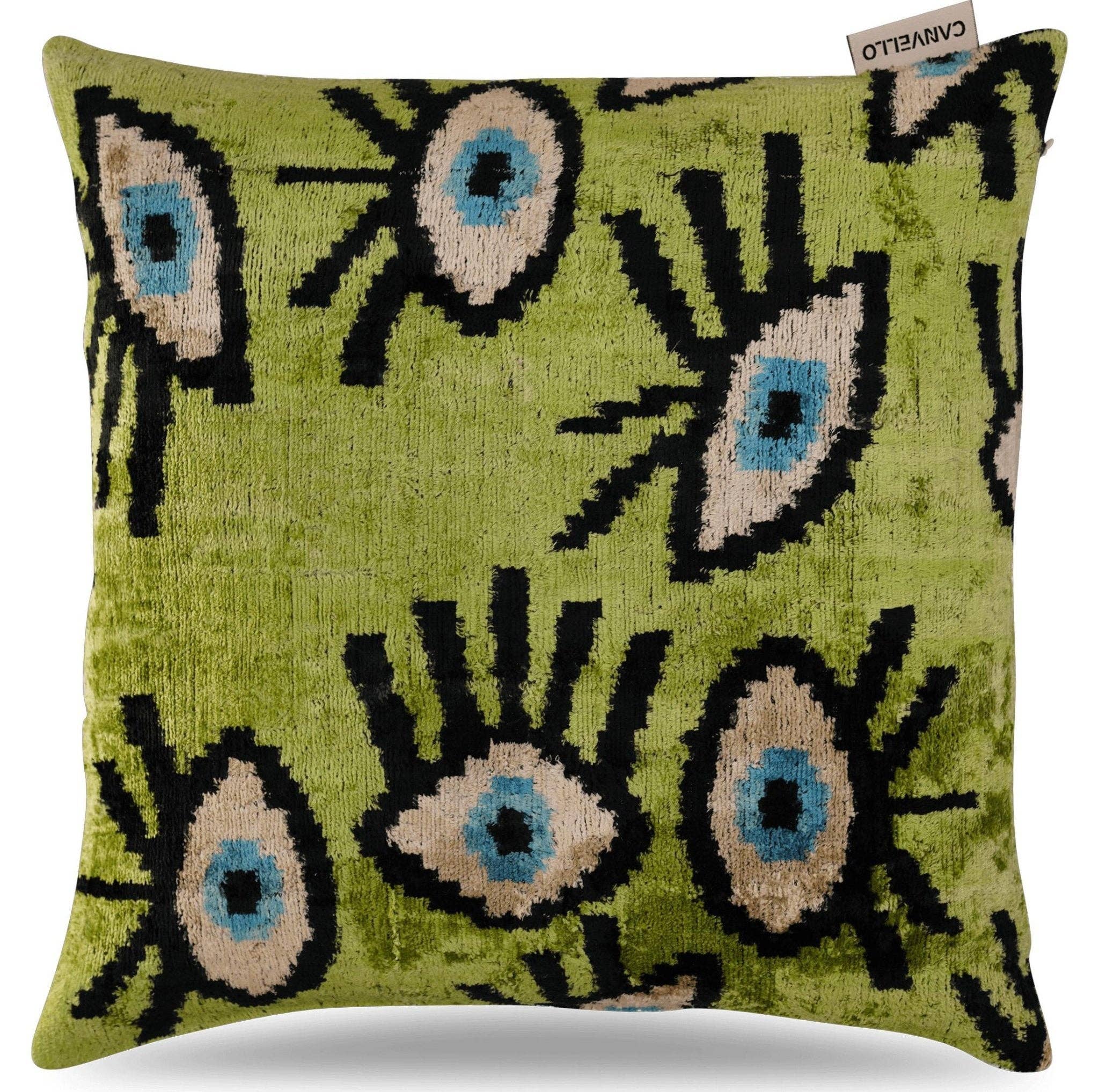 Canvello - Wholesale Throw/Decorative Pillow - Canvello Handmade Luxury Handmade Velvet Silk Evil Eye Throw Pillow With Down Insert3
