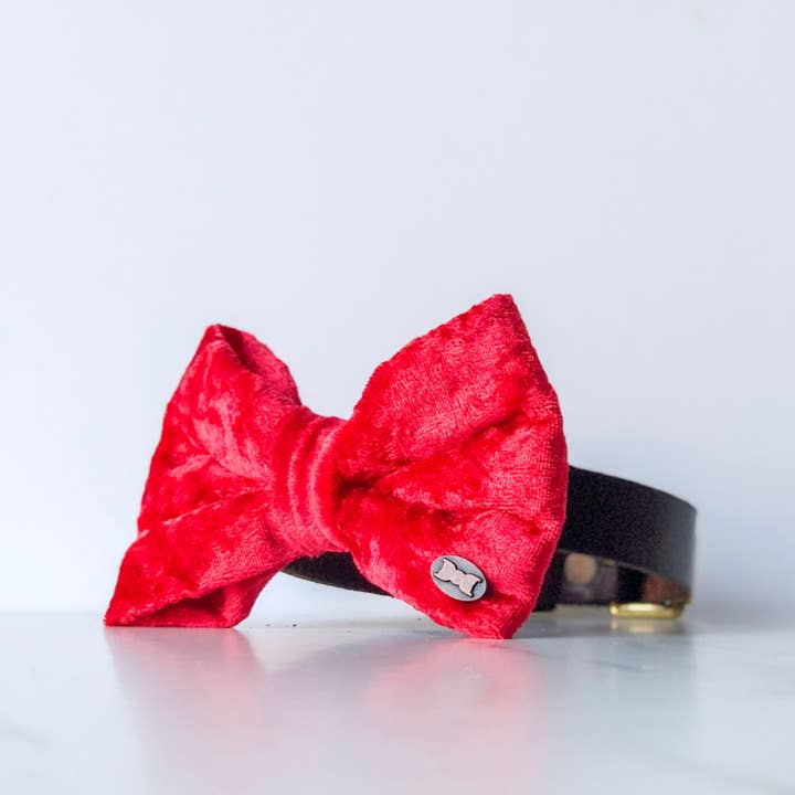 Fed Rød Fløjl Butterfly for engroshandel hos The Distinguished Dog Company Ltd
