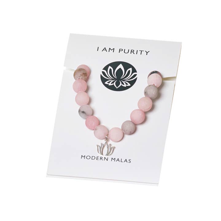 I Am Purity - Silver Lotus - Single for wholesale by Modern Malas