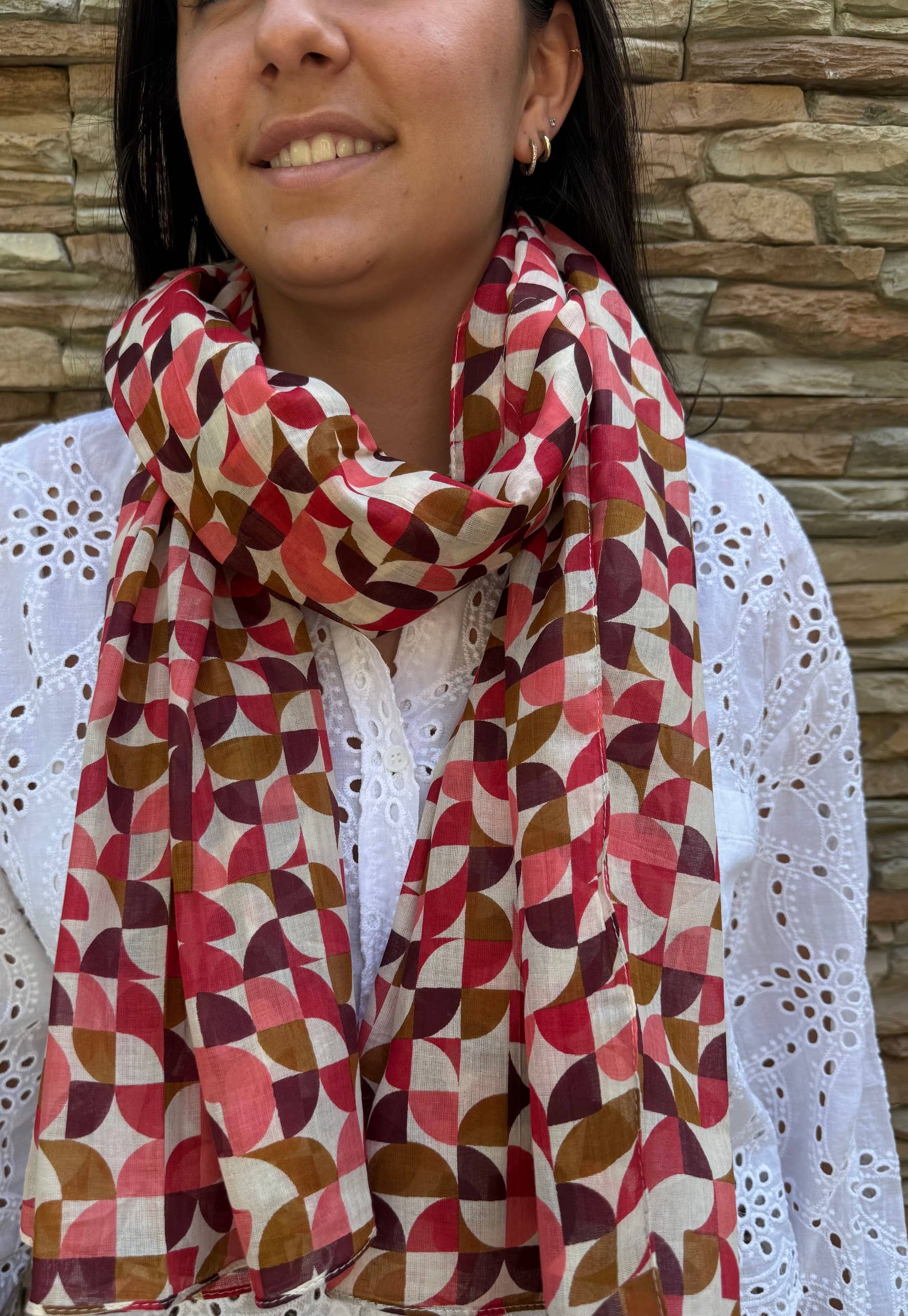 Maison Unik Accessoires - Wholesale Sjaal - Dames - Dames pareo sjaal van 100% natuurlijke katoen0