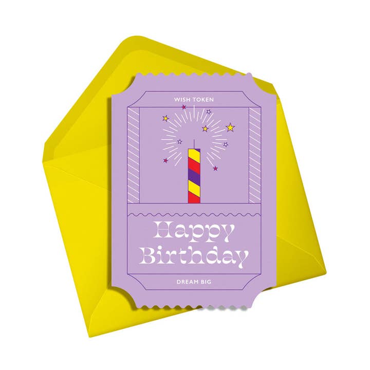 Happy birthday card dream big wish token for wholesale by Alphablots