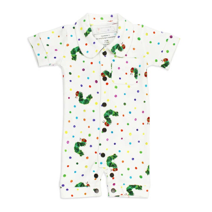 Caterpillar | Tutina a maniche corte organica per la vendita all'ingrosso da parte di L'ovedbaby