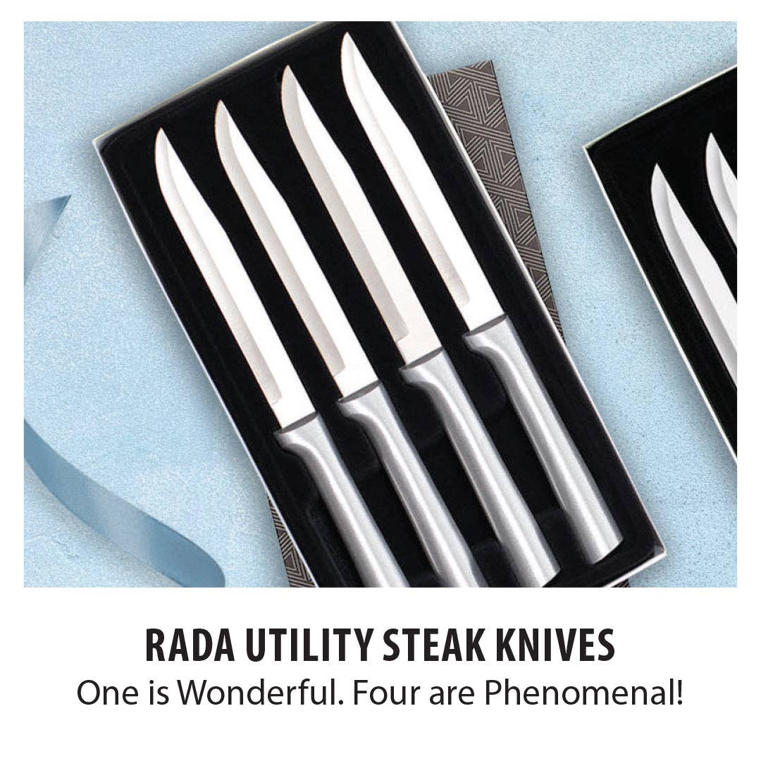 Rada Cutlery - Wholesale Knife Set - Silver Four Utility/Steak Knives Gift Set1
