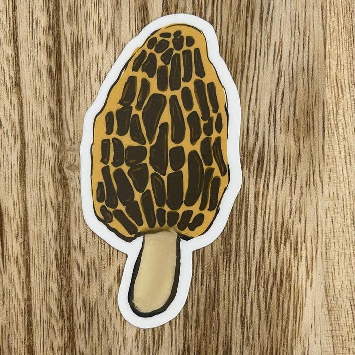 Morchel Pilz Aufkleber für den Großhandel von Earthly Matters