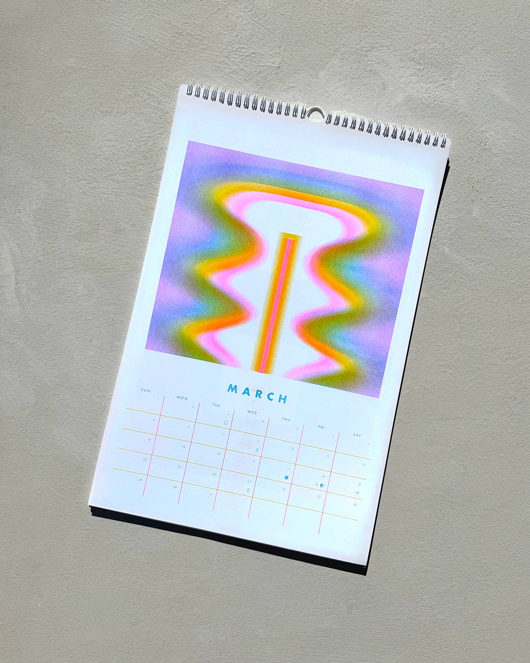Robyn A. Frank Artworks – Engroshandel Kalender – 2026 Risograph Vægkalender - Abstrakt Kunst5