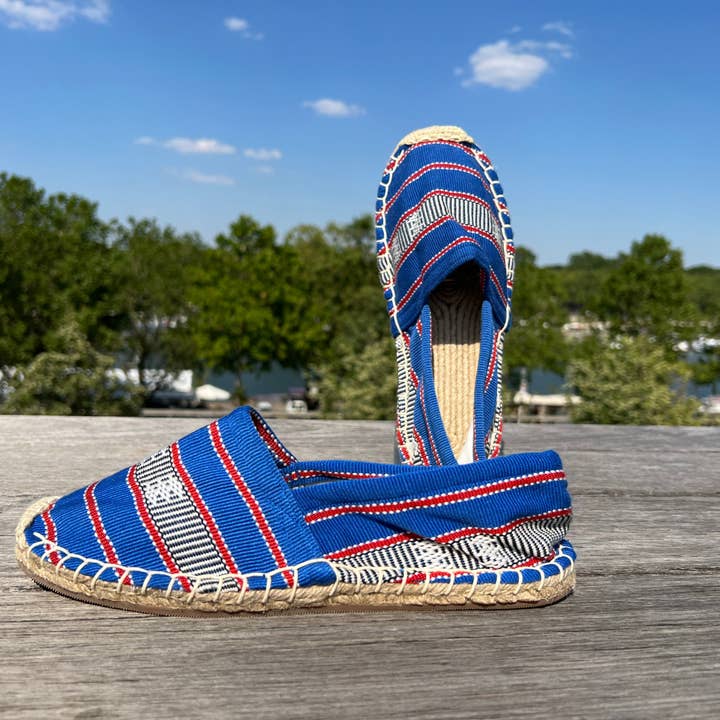 Krama Heritage - Wholesale Sandals - Women's - Ratanakiri Royal Blue Espadrilles1